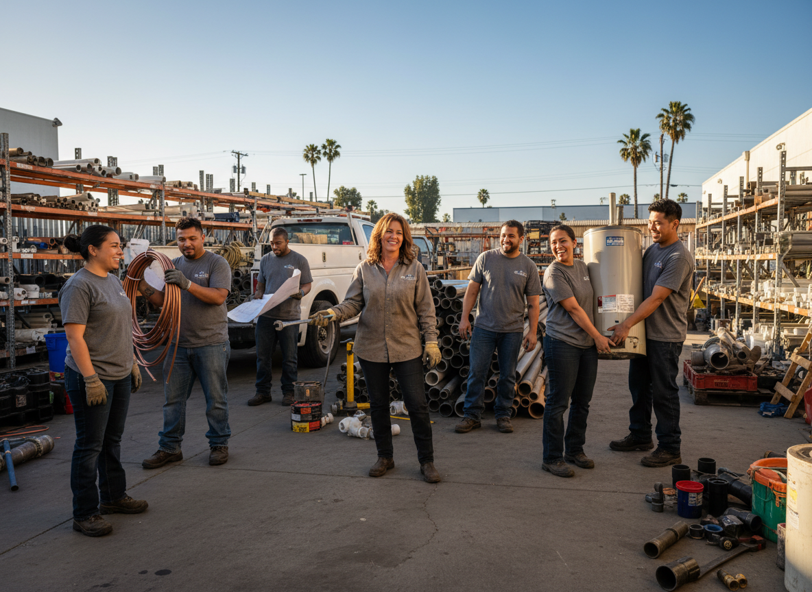 The CaliforniaEmergencyplumbing.us team at work in SantAna